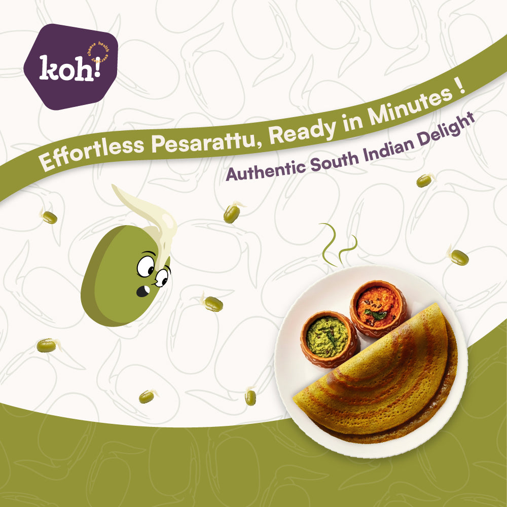 Sprouted Moong Dal Pesarattu Mix