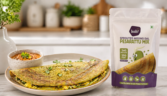 Quick Protein Packed Egg Pesarattu