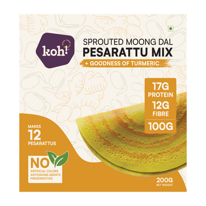 Sprouted Moong Dal Pesarattu Mix + Goodness of Turmeric