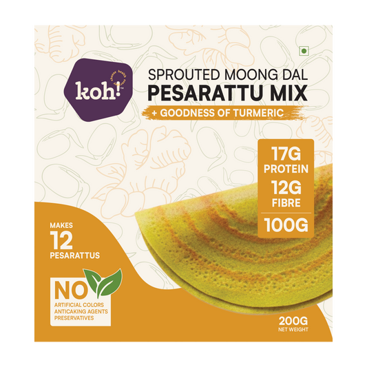 Sprouted Moong Dal Pesarattu Mix + Goodness of Turmeric
