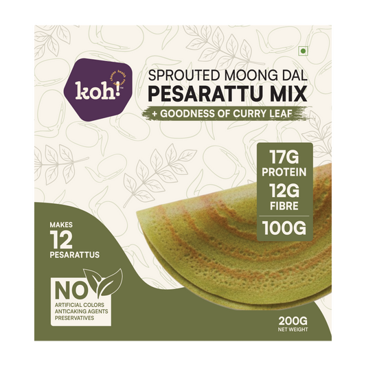 Sprouted Moong Dal Pesarattu Mix + Goodness of Curry Leaf