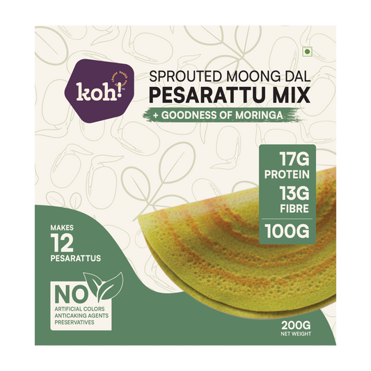 Sprouted Moong Dal Pesarattu Mix + Goodness of Moringa