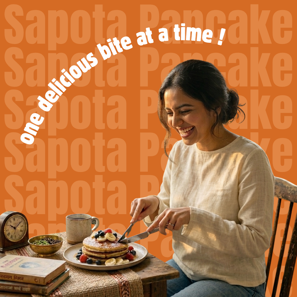 koh! Sapota (Chikoo) Pancake Mix | Whole Wheat, Sprouted Ragi & Oats | 200g