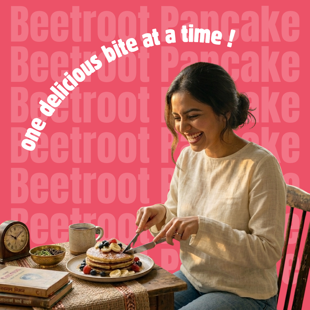 koh! Beetroot Pancake Mix | Whole Wheat, Sprouted Ragi & Oats | 200g