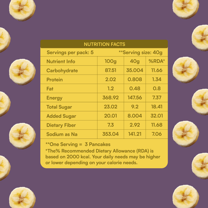 koh! Banana Pancake Mix | Whole Wheat, Sprouted Ragi & Oats | 200g