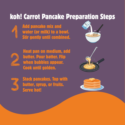 koh! Carrot Pancake Mix | Whole Wheat, Sprouted Ragi & Oats | 200g