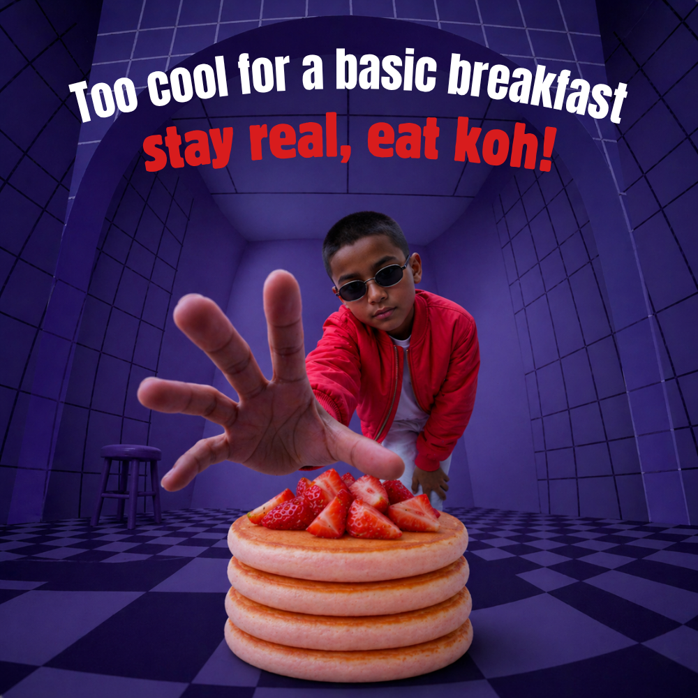 koh! Strawberry Pancake Mix | Whole Wheat, Sprouted Ragi & Oats | 200g