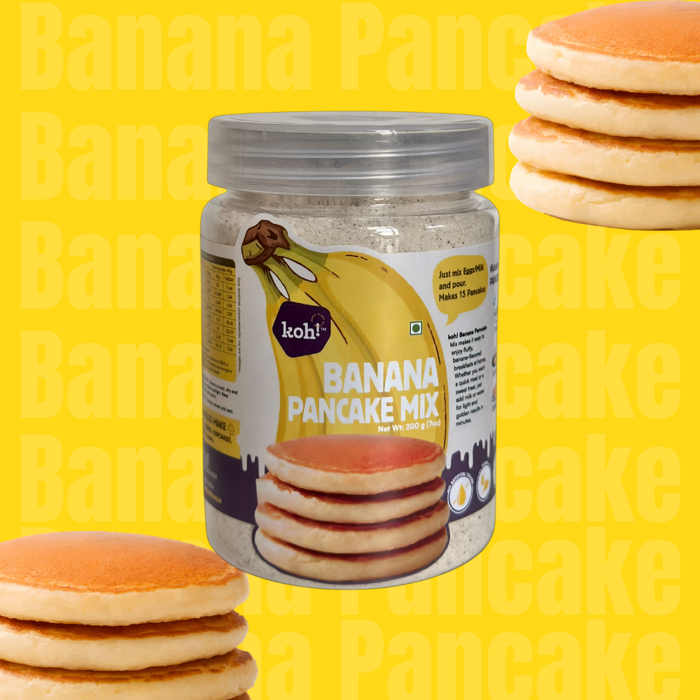 koh! Banana Pancake Mix | Whole Wheat, Sprouted Ragi & Oats | 200g