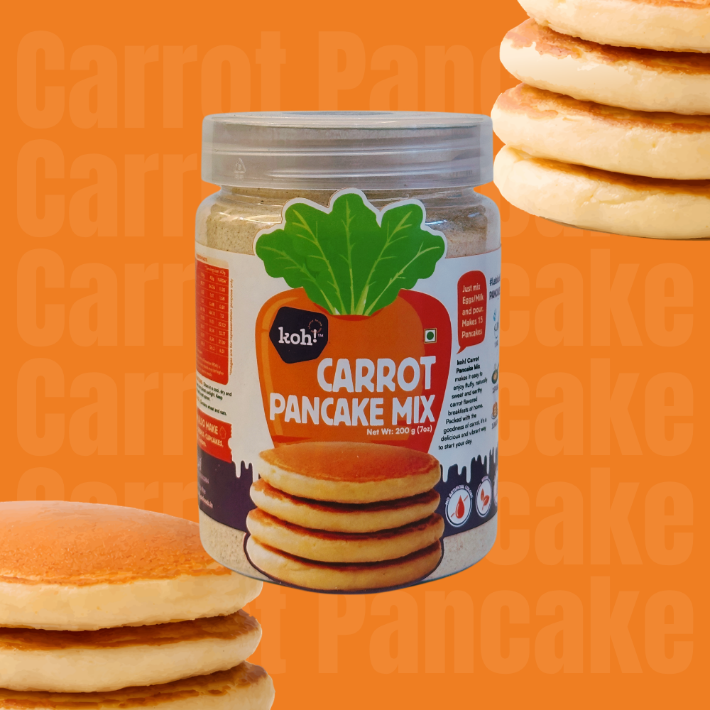 koh! Carrot Pancake Mix | Whole Wheat, Sprouted Ragi & Oats | 200g