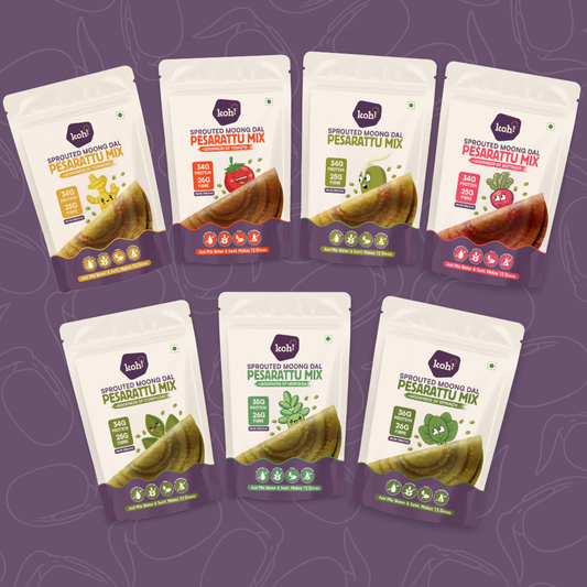 7-Day Breakfast Box — All 7 Flavours of Pesarattu Mix | 200g x 7