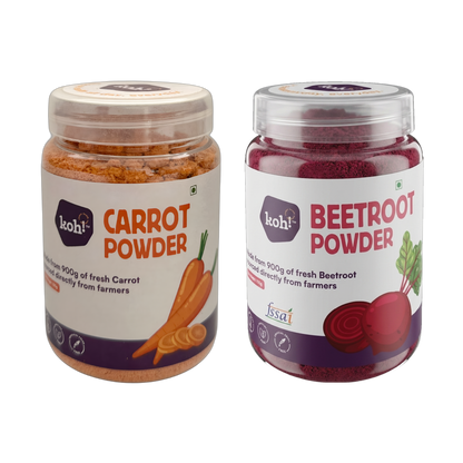 Vibrant Duo - Beetroot & Carrot Powders | 100g x 2