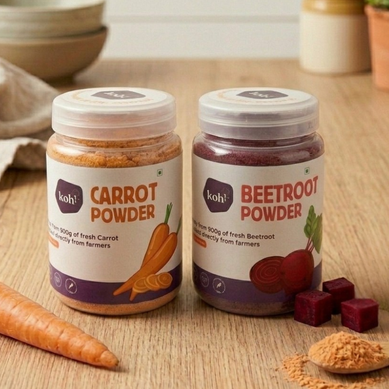 Vibrant Duo - Beetroot & Carrot Powders | 100g x 2