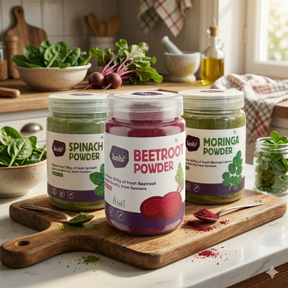Daily Wellness Trio — Beetroot, Spinach & Moringa Powders | 100g x 3