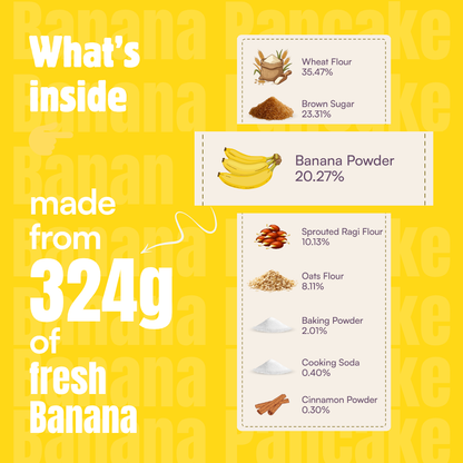 koh! Banana Pancake Mix | Whole Wheat, Sprouted Ragi & Oats | 200g
