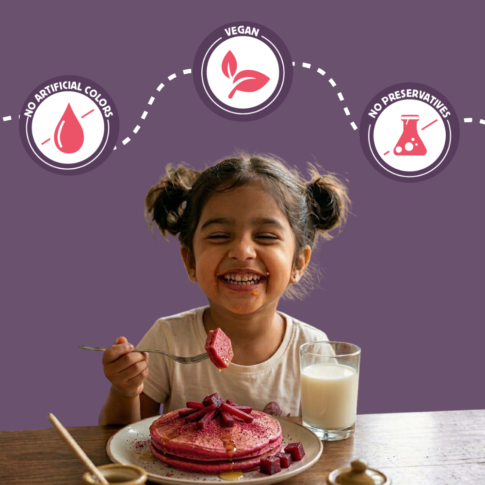 koh! Beetroot Pancake Mix | Whole Wheat, Sprouted Ragi & Oats | 200g