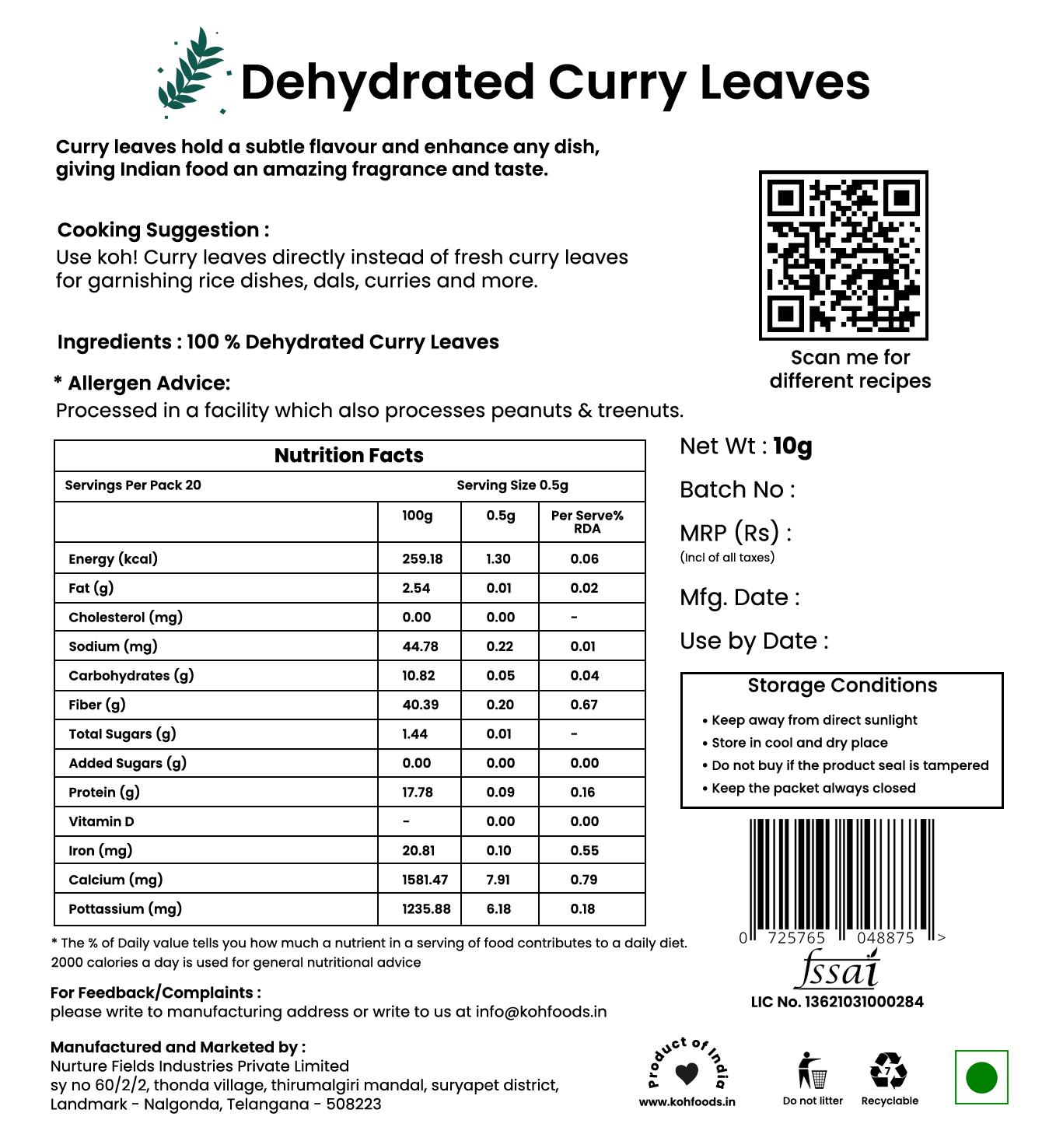 Gongura Powder & Dehydrated Curry Leaves Combo