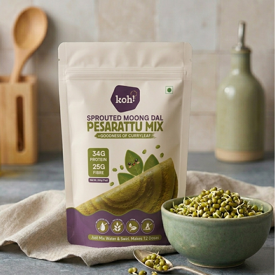 Weekly Breakfast Box — 3 Pesarattu Mixes + 1 Pancake Mix | 200g x 4