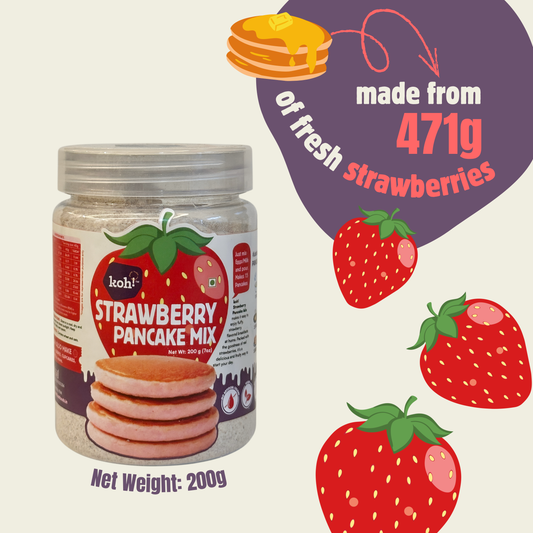 Strawberry Pancake with  Banana | Strawberry | Whole Wheat Flour | Brown Sugar | Sprouted Ragi |Oats | 200gm