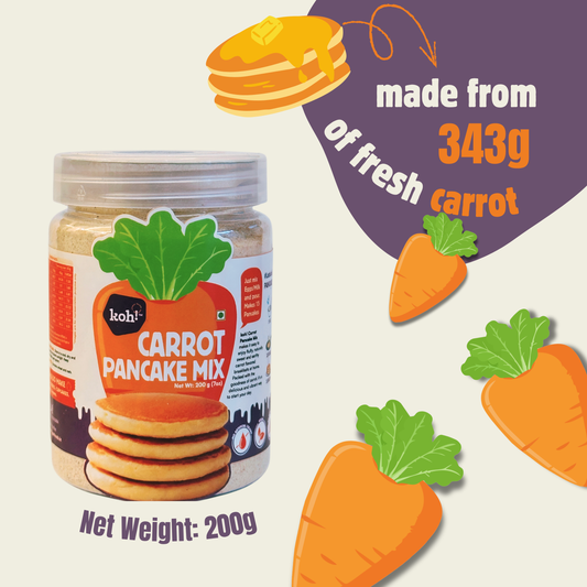 Carrot Pancake with Carrot | Banana | Whole Wheat Flour | Brown Sugar | Sprouted Ragi |Oats | 200gm