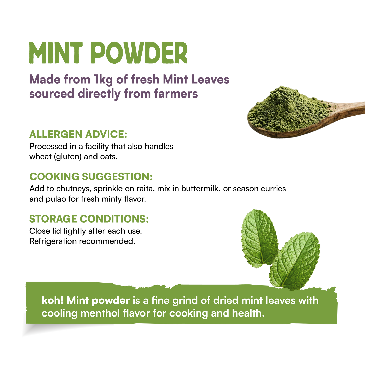 koh! Mint Powder | 100g
