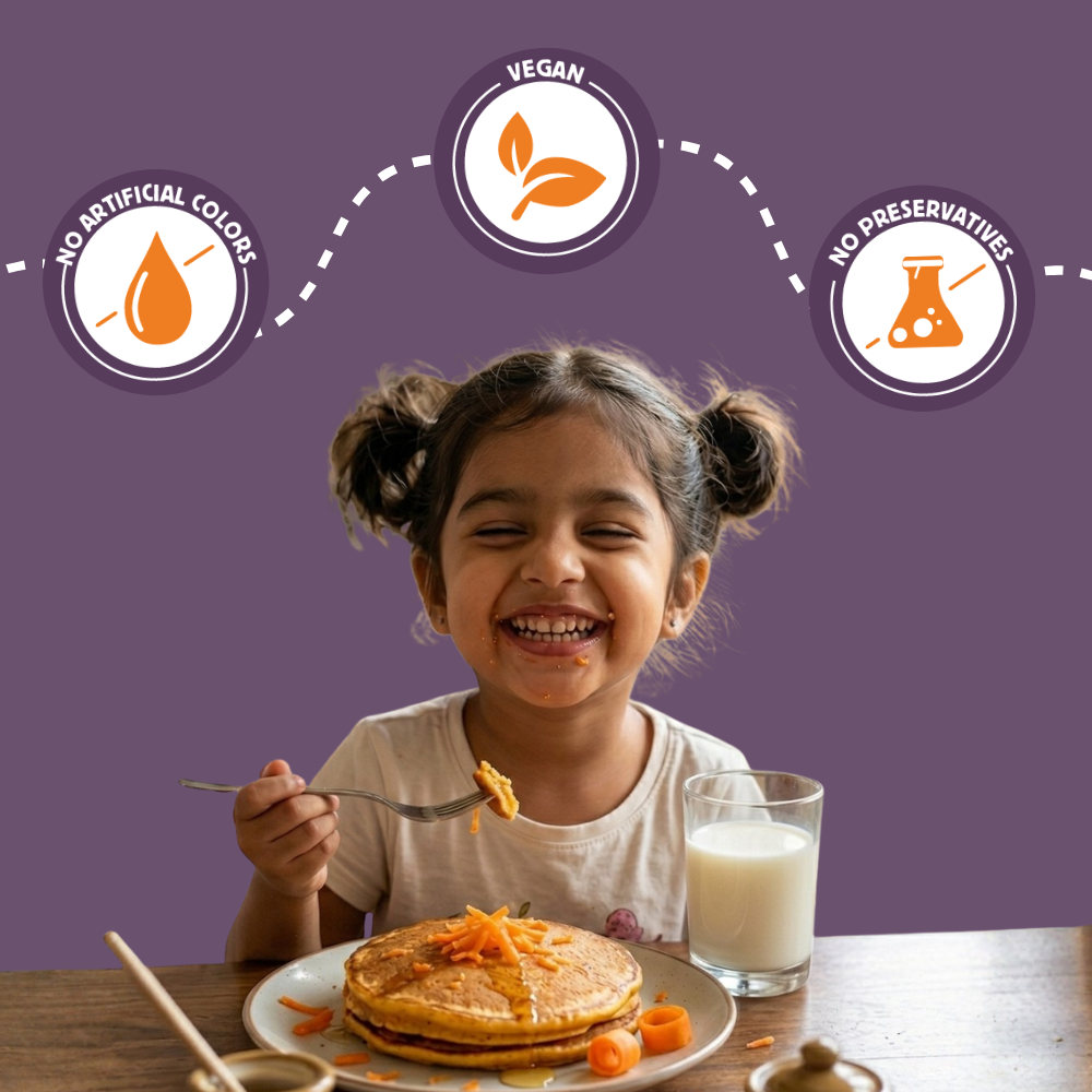 koh! Carrot Pancake Mix | Whole Wheat, Sprouted Ragi & Oats | 200g