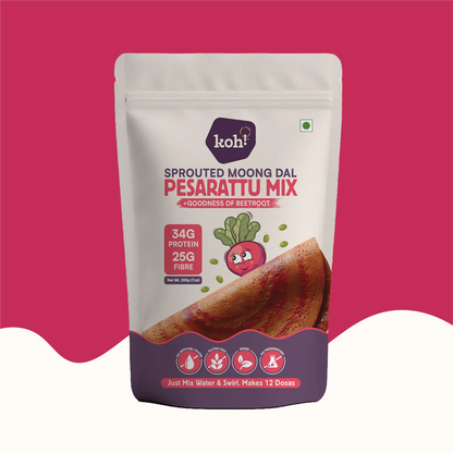 koh! Beetroot Pesarattu Mix | Sprouted Moong Dal | 200g