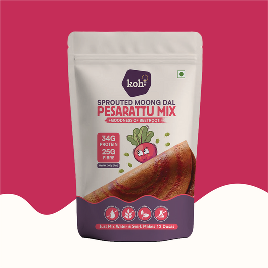koh! Beetroot Pesarattu Mix | Sprouted Moong Dal | 200g