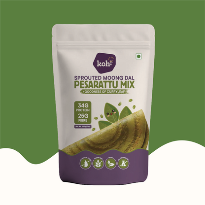 koh! Curry Leaf Pesarattu Mix | Sprouted Moong Dal | 200g