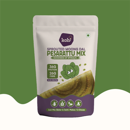 koh! Spinach Pesarattu Mix | Sprouted Moong Dal | 200g