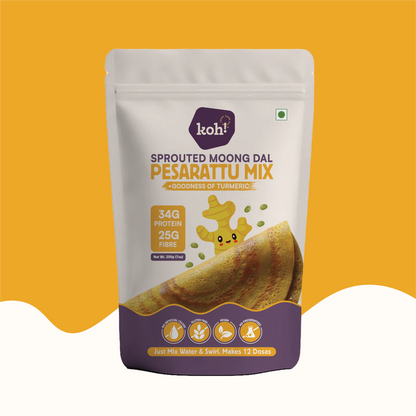 koh! Turmeric Pesarattu Mix | Sprouted Moong Dal | 200g