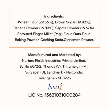 koh! Sapota (Chikoo) Pancake Mix | Whole Wheat, Sprouted Ragi & Oats | 200g