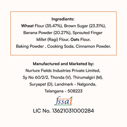 koh! Banana Pancake Mix | Whole Wheat, Sprouted Ragi & Oats | 200g