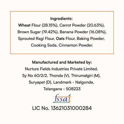 koh! Carrot Pancake Mix | Whole Wheat, Sprouted Ragi & Oats | 200g
