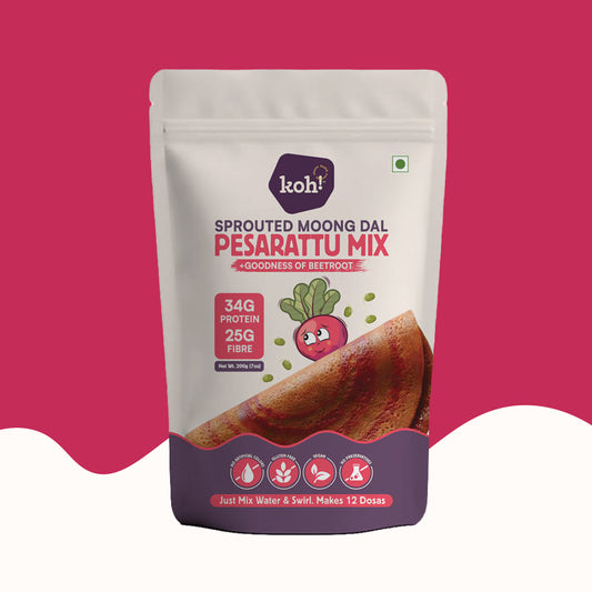 koh! Beetroot Pesarattu Mix | Sprouted Moong Dal | 200g