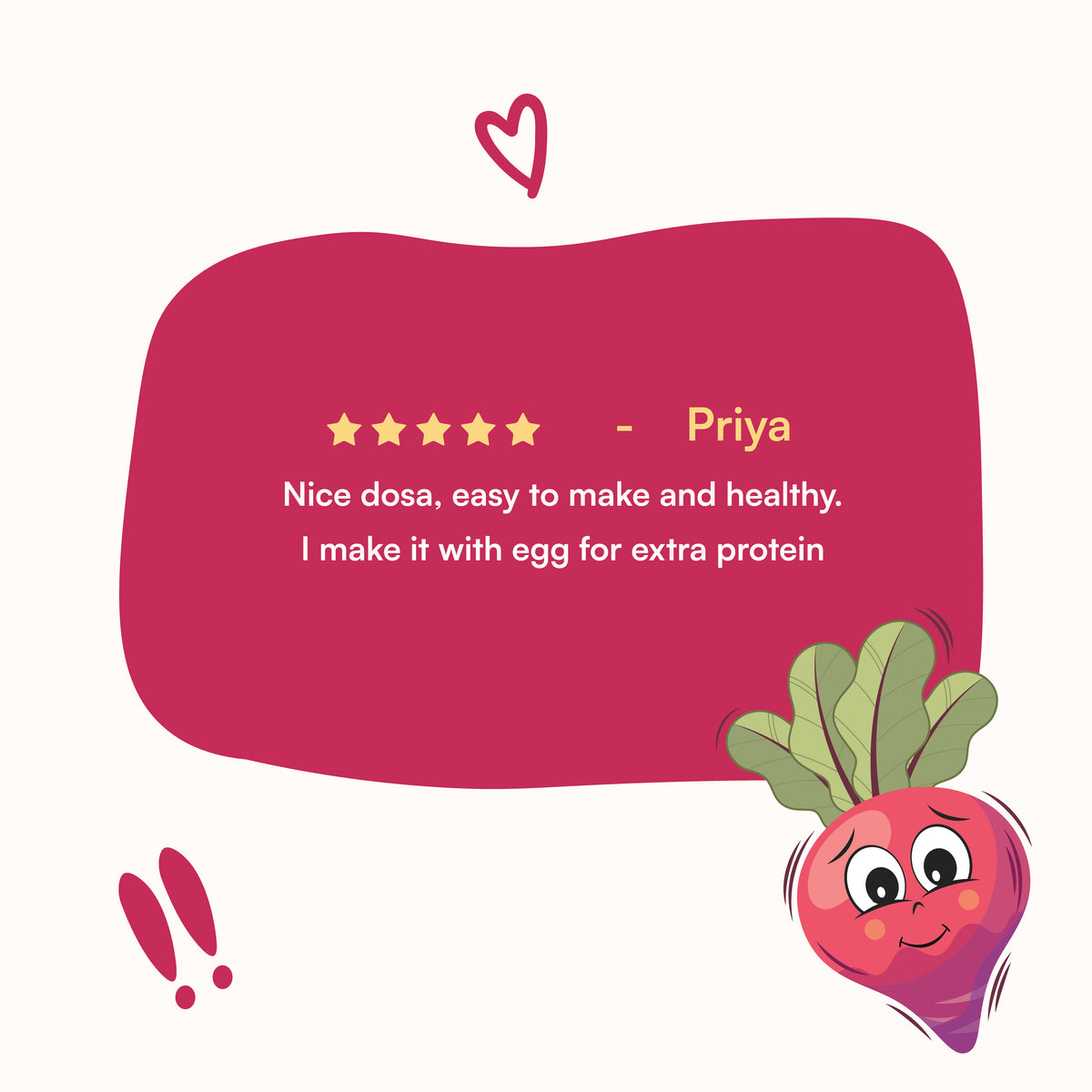 koh! Beetroot Pesarattu Mix | Sprouted Moong Dal | 200g