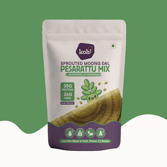 koh! Curry Leaf Pesarattu Mix | Sprouted Moong Dal | 200g