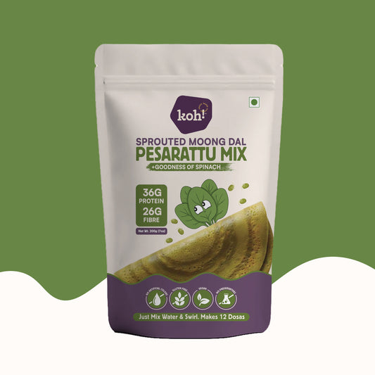 koh! Spinach Pesarattu Mix | Sprouted Moong Dal | 200g