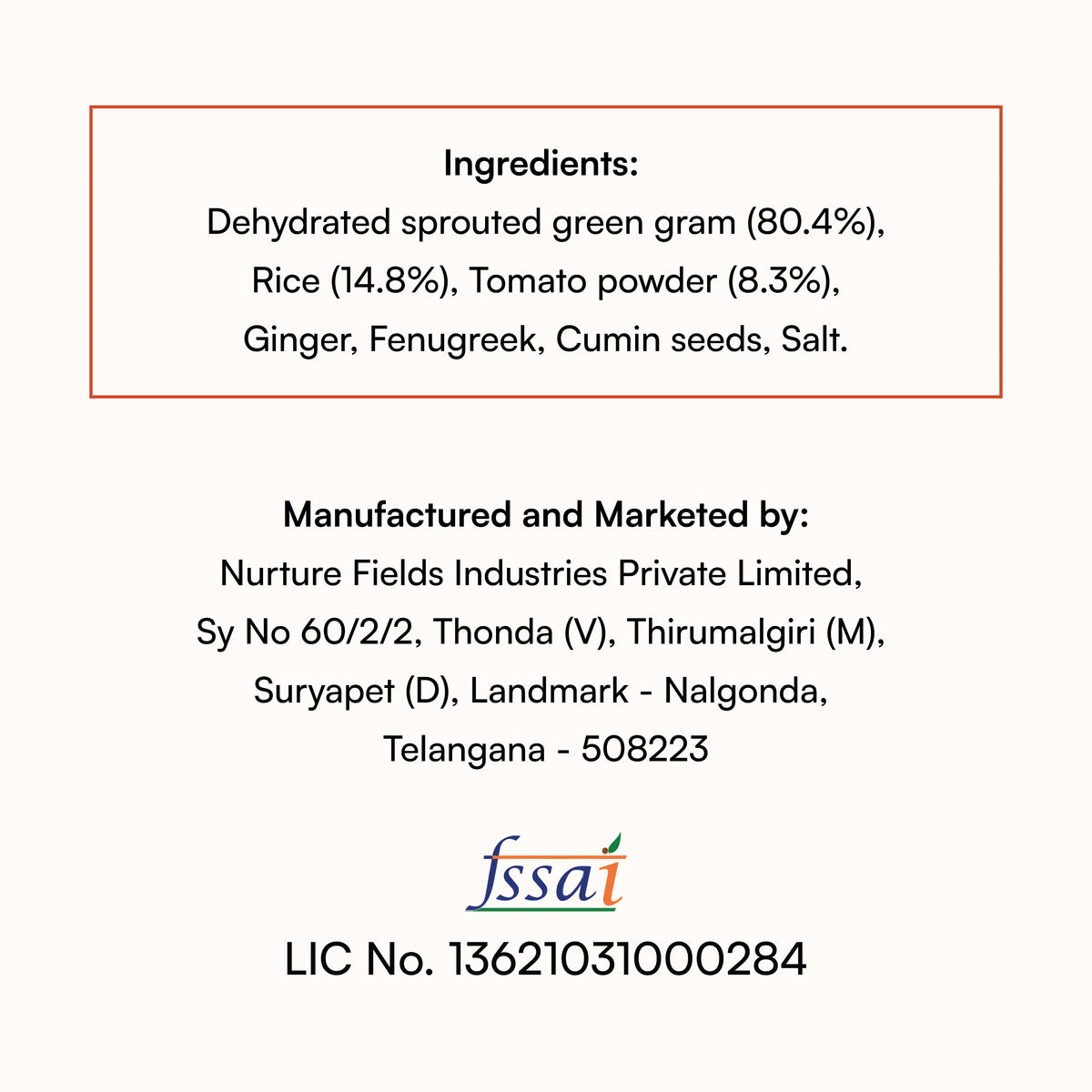 koh! Tomato Pesarattu Mix | Sprouted Moong Dal | 200g