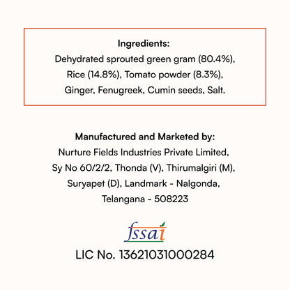koh! Tomato Pesarattu Mix | Sprouted Moong Dal | 200g