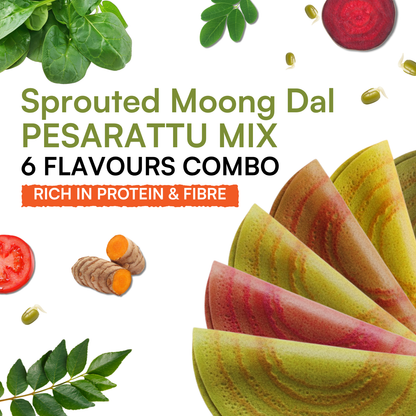 Koh! Sprouted Moong Dal Pesarattu: The Vibrant Rainbow 6-Pack
