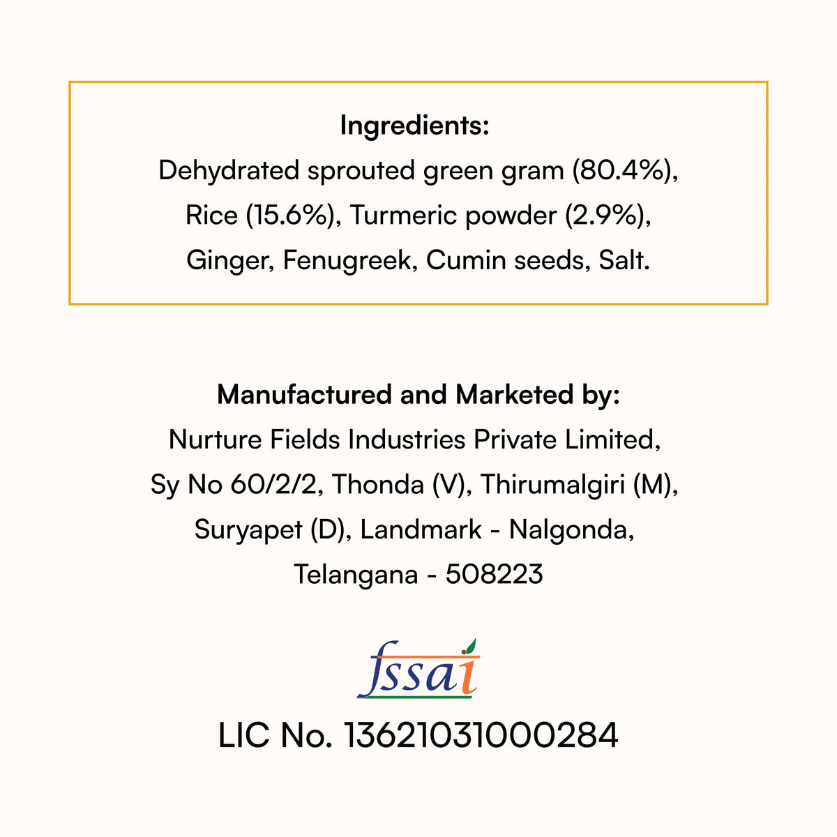 koh! Turmeric Pesarattu Mix | Sprouted Moong Dal | 200g
