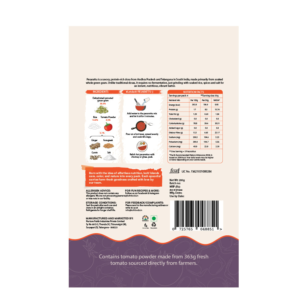 Tomato Pesarattu Mix