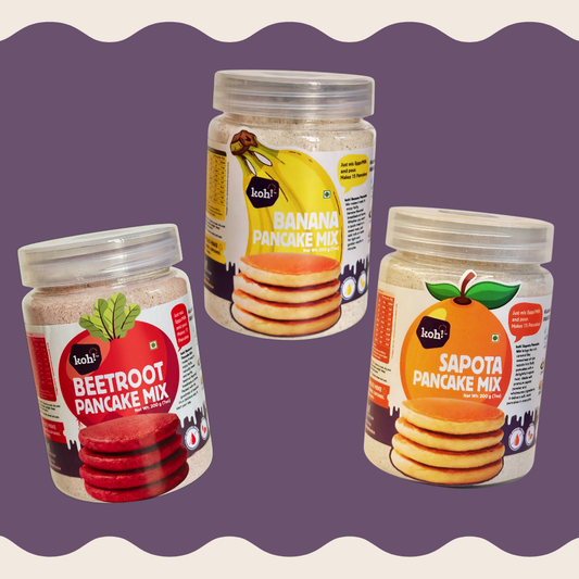 Weekend Pancake Pack — Beetroot, Banana & Sapota Mixes | 200g x 3